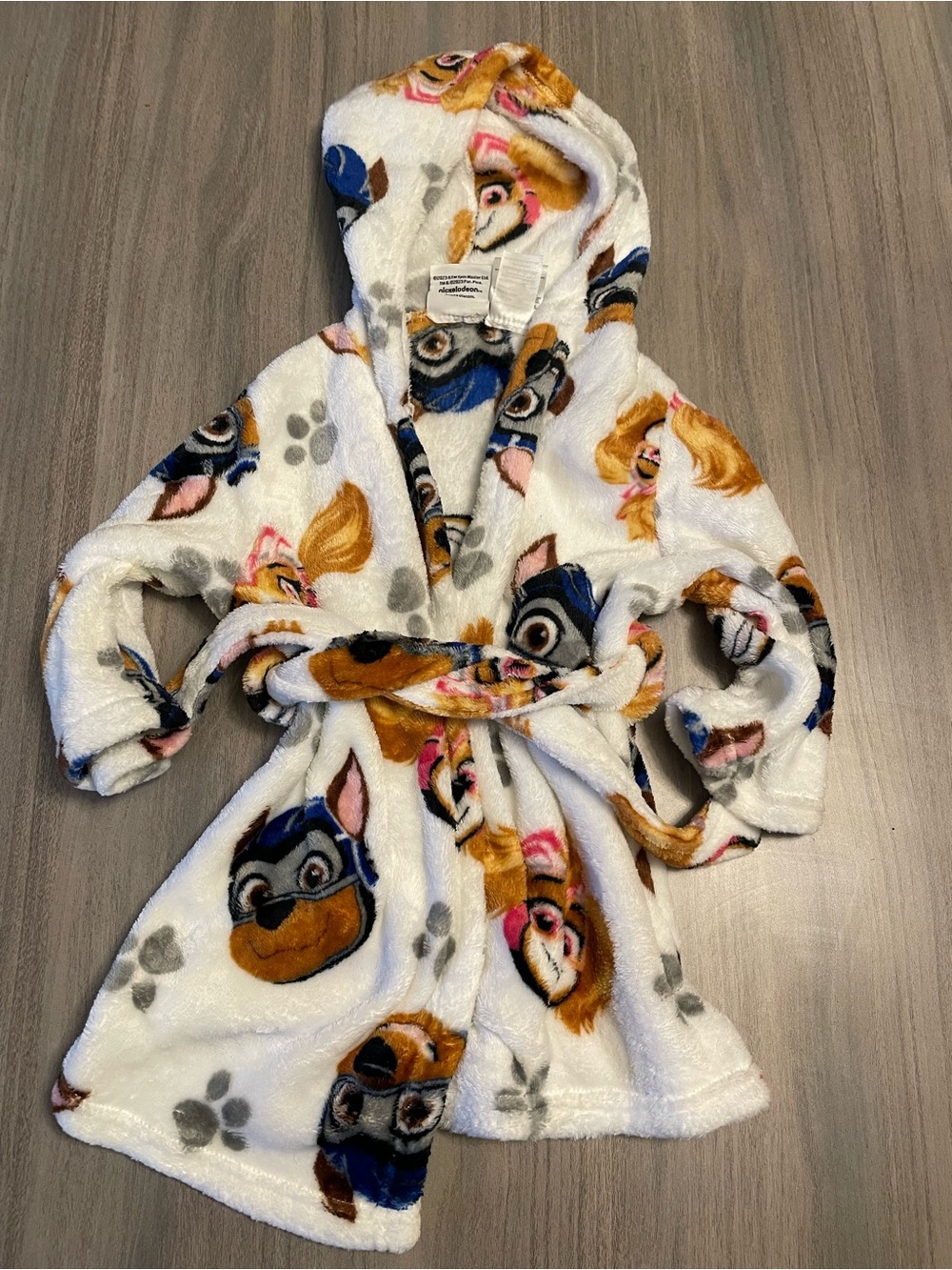 PAW Patrol: The Mighty Movie Plush Hooded Bathrobe – Size 2T